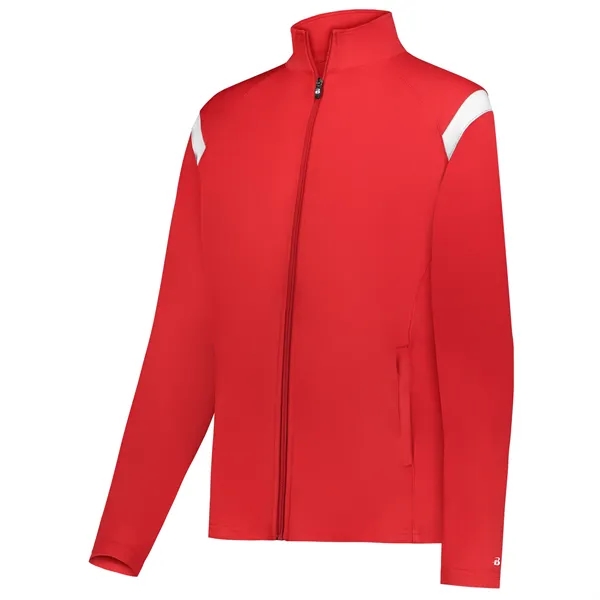 Ladies' warm-up jacket with front zippered pockets.... from ASI 37461 Augusta Sportswear