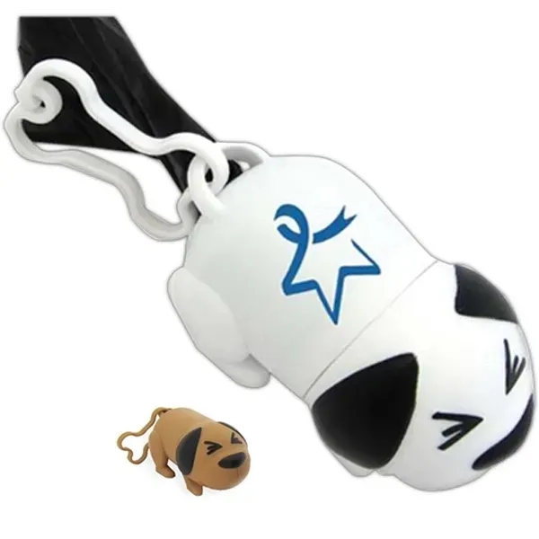 Dog shaped pet waste bag dispenser with 20 poly bags and... from ASI 54040 Fey Promo