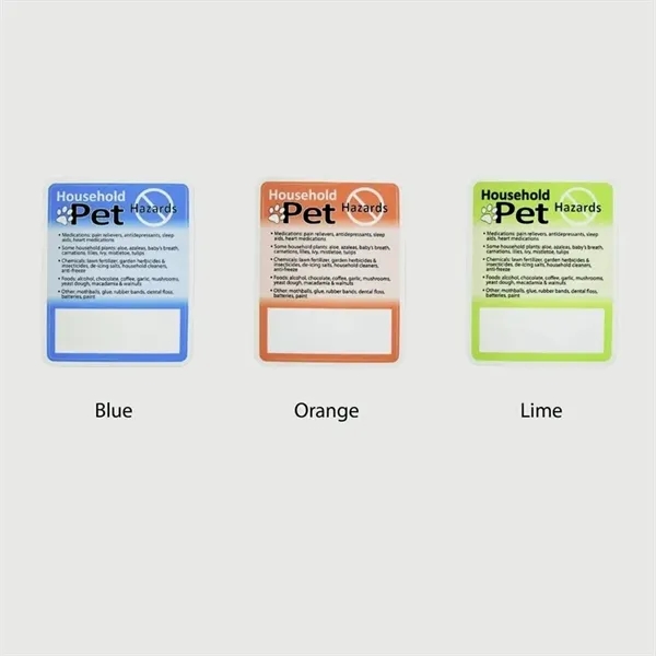 Item #705-6658 Household Pet Hazards Decal
