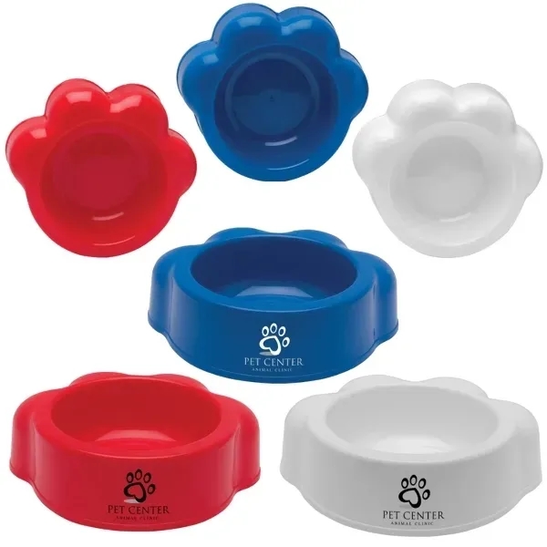 Item #608-2020 9" Paw Shaped Pet Bowl