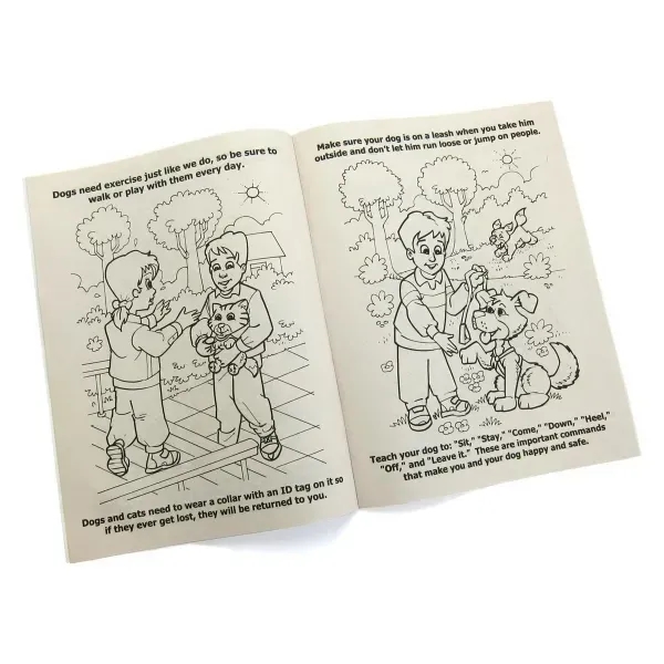 Coloring book about pet care that measures 8" x 10 1/2"... from ASI 54040 Fey Promo