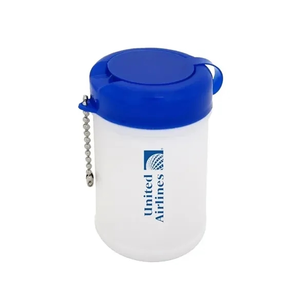 30 antibacterial, alcohol-free wipes in a canister made from non-woven spun... from ASI 54040 Fey Promo