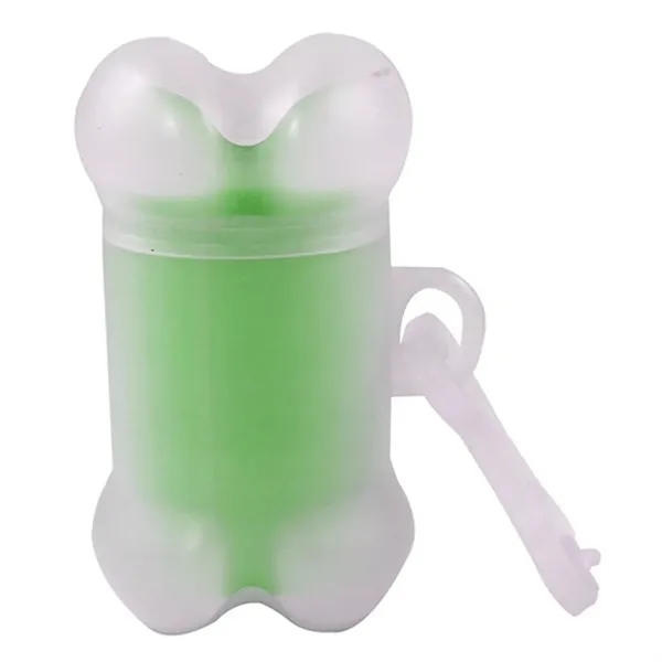 Clear bone shaped pet trash bag dispenser with 20 poly bags... from ASI 54040 Fey Promo