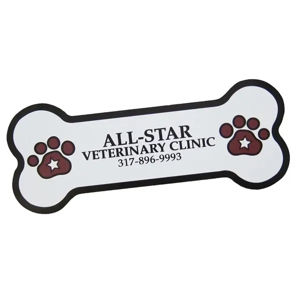 Large bone shaped 30 mil outdoor magnet measuring 5" x 2"... from ASI 54040 Fey Promo