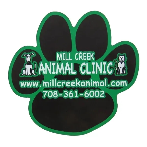 Large paw shaped 30 mil outdoor magnet measuring 5" x 5"... from ASI 54040 Fey Promo