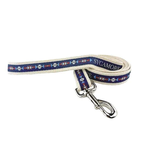 1" Customizable woven natural cotton pet leash with choice of hardware... from ASI 54040 Fey Promo