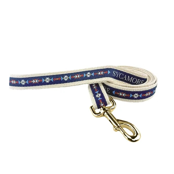1" Customizable woven natural cotton pet leash with choice of hardware... from ASI 54040 Fey Promo