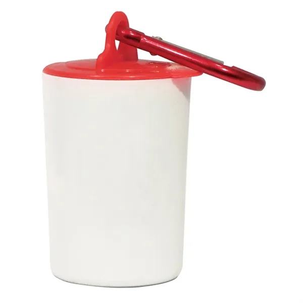 Pet waste bag dispenser with a carabiner attachment, 20 poly bags... from ASI 54040 Fey Promo
