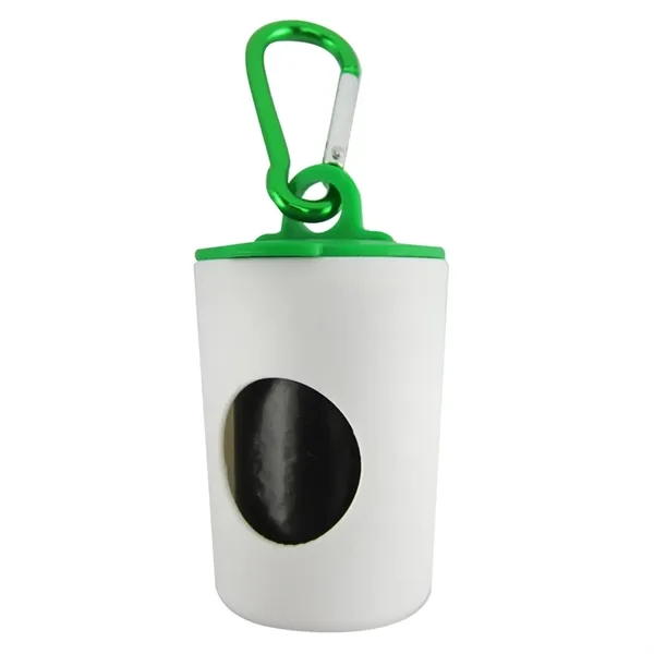 Pet waste bag dispenser with a carabiner attachment, 20 poly bags... from ASI 54040 Fey Promo