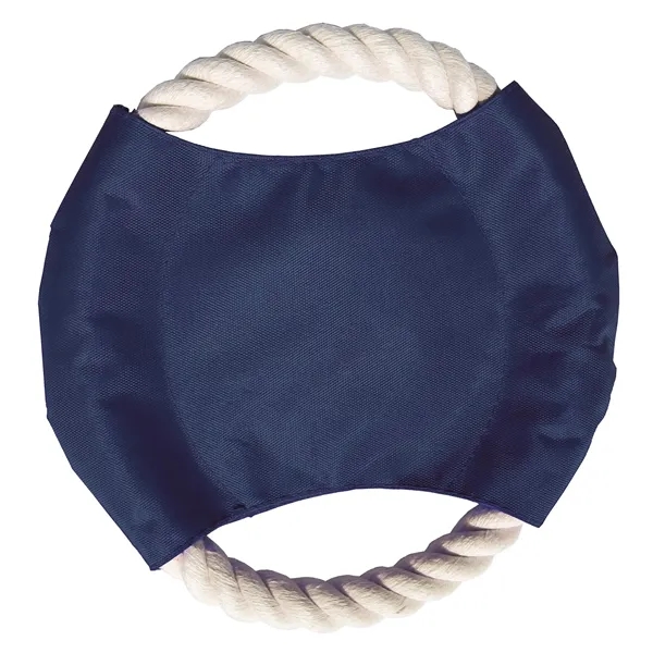 Durable pet rope disc toy measuring 7" diameter with full color... from ASI 54040 Fey Promo