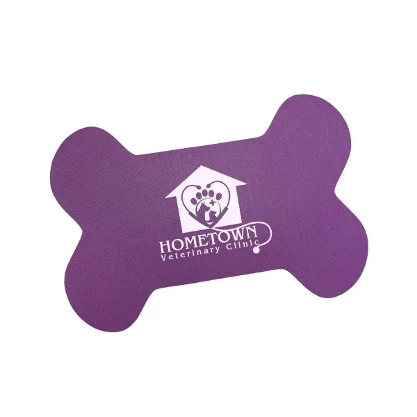 19" x 13" vinyl mat shaped like a dog bone that's... from ASI 54040 Fey Promo
