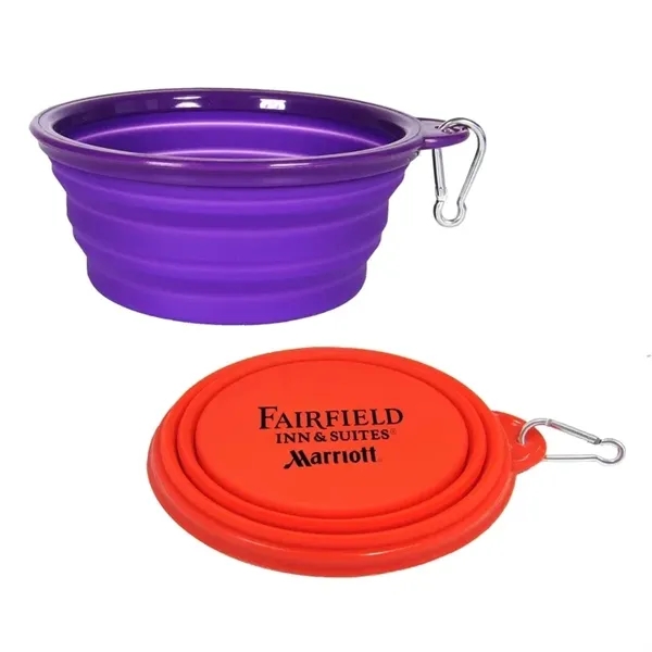Collapsible bowl with 32 oz. capacity and clip on carabiner that's... from ASI 54040 Fey Promo