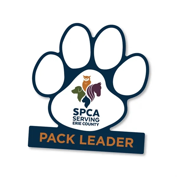 Item #DE-25-PAW2 5" Paw Shape Decal w/ Footer