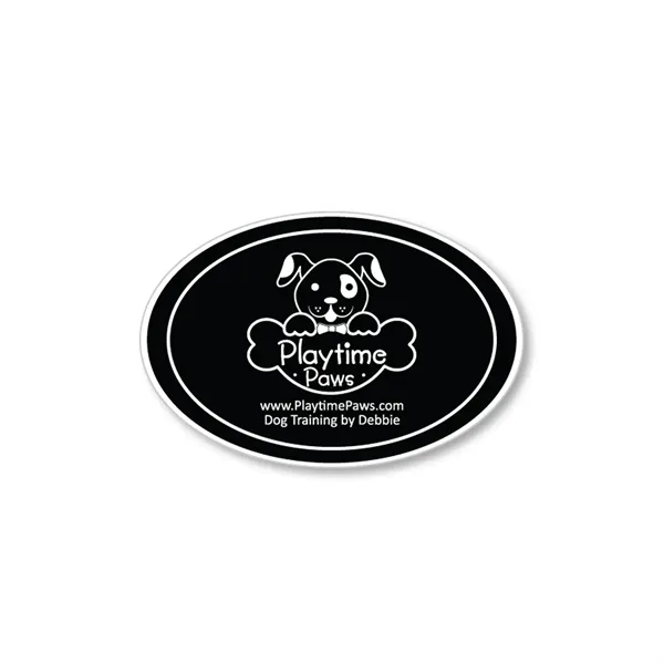 Oval shaped decal with removable low-tack adhesive backing and full color... from ASI 54040 Fey Promo
