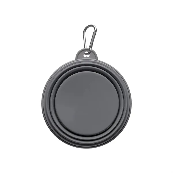 BPA-Free handy collapsible portable travel pet food/water bowl--handy carabiner clip; 1-color... from ASI 54040 Fey Promo