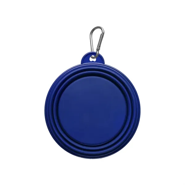BPA-Free handy collapsible portable travel pet food/water bowl--handy carabiner clip; 1-color... from ASI 54040 Fey Promo