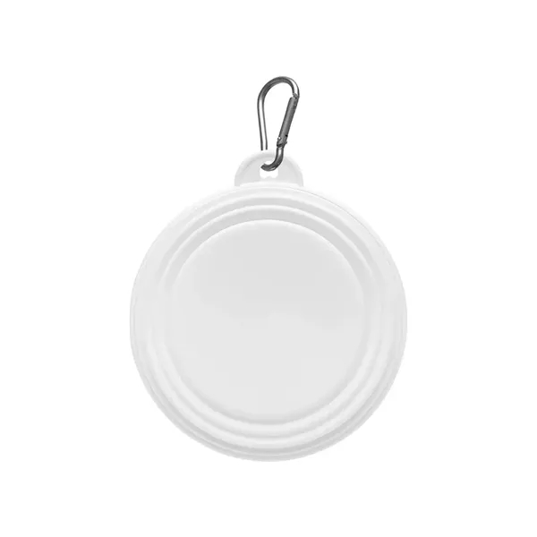 BPA-Free handy collapsible portable travel pet food/water bowl--handy carabiner clip; 1-color... from ASI 54040 Fey Promo