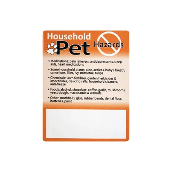 Item #614-9018 Household Pet Hazards Magnet
