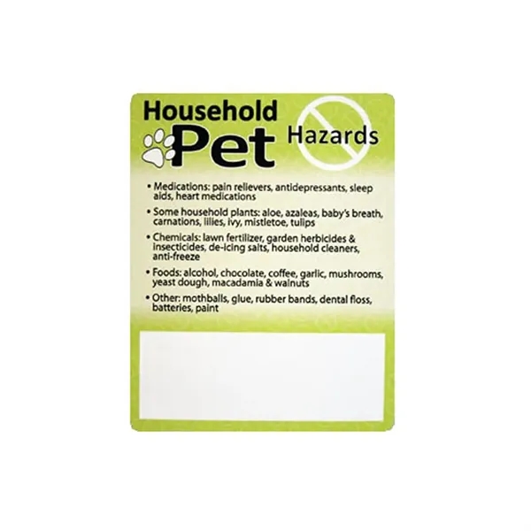 Item #614-9018 Household Pet Hazards Magnet