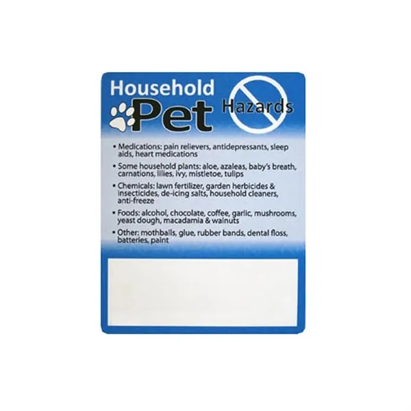 Item #614-9018 Household Pet Hazards Magnet