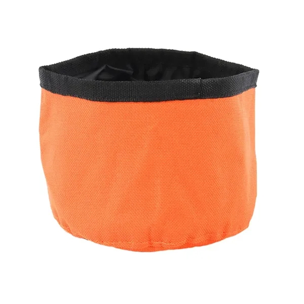 Compact 6" Folding Pet Travel Bowl, polyester Oxford, full-color imprint option.... from ASI 54040 Fey Promo
