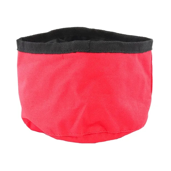 Compact 6" Folding Pet Travel Bowl, polyester Oxford, full-color imprint option.... from ASI 54040 Fey Promo