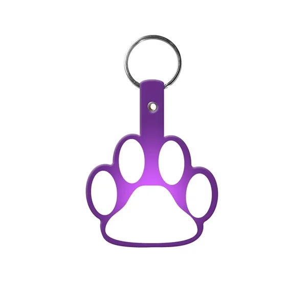 Item #603-0252 Paw Shaped Flexible Key Tag