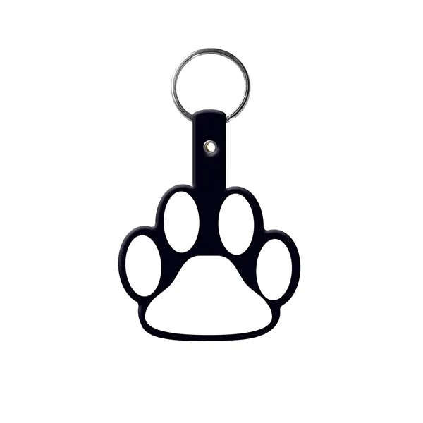 Item #603-0252 Paw Shaped Flexible Key Tag