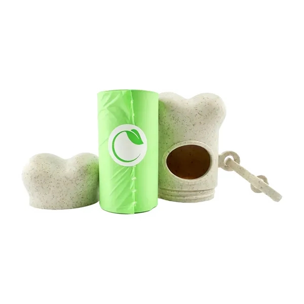Eco-Friendly Bone Shaped Pet Bag Dispenser with 15 compostable bags. Made... from ASI 54040 Fey Promo