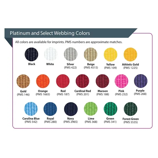 1" woven slip leash with a 1-color imprint and sturdy snap-clip... from ASI 54040 Fey Promo