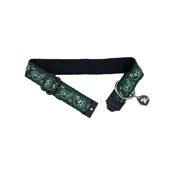 Stylish, adjustable woven cat collar with bell-customizable with your logo on... from ASI 54040 Fey Promo