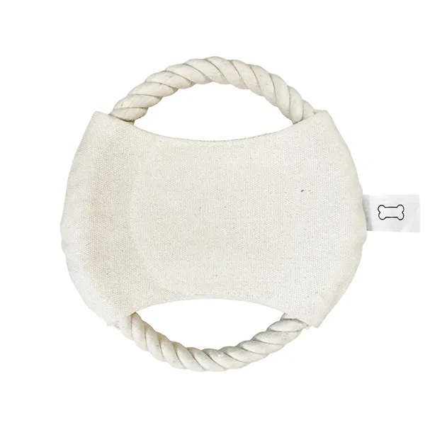 Durable Cotton Canvas pet rope disc measuring 7" diameter with full... from ASI 54040 Fey Promo