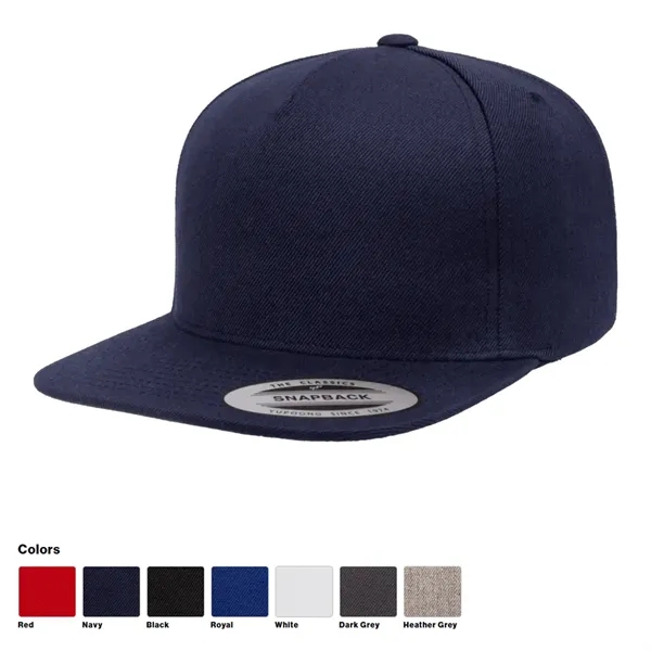 Premium Flexfit 5-panel snapback cap with wool blend and imprint-ready front.... from ASI 72657 Active Life Promo / Active Life