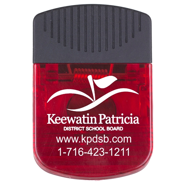 Magnetic clip with rubber handle, comfortable grip and large imprint area.... from ASI 62660 Innovation Line