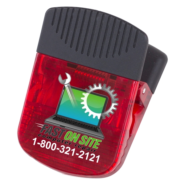 Magnetic clip with rubber handle, comfortable grip and large imprint area.... from ASI 62660 Innovation Line