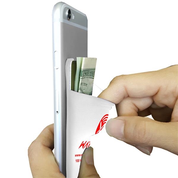 2 1/4 " x 3 1/2" Alpe flexible polyester cellphone wallet... from ASI 62660 Innovation Line