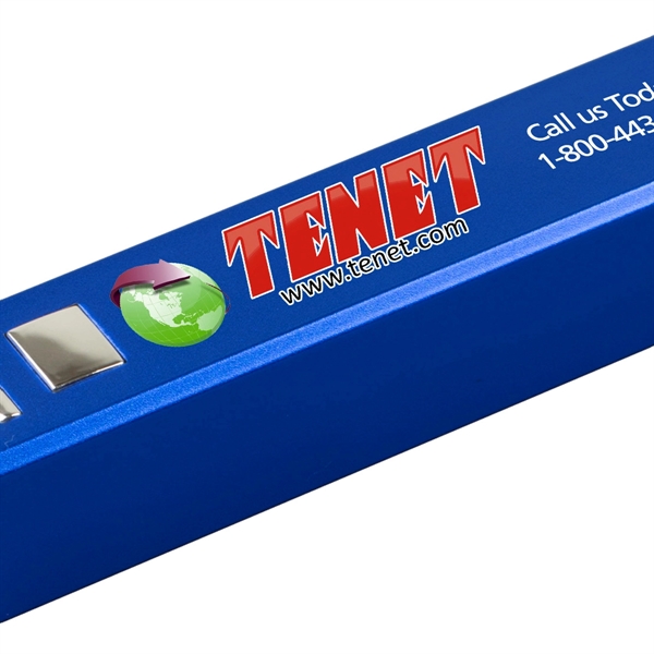 3 11/16" x 13/16" aluminum 2200mAh Powerbank and USB cable. Lithium... from ASI 62660 Innovation Line