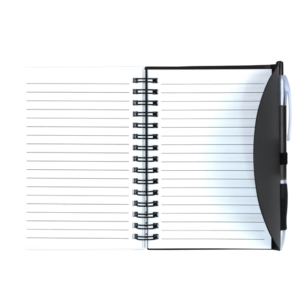 Spiral notebook with matching color pen, tuck flap cover, 70 sheets... from ASI 62660 Innovation Line