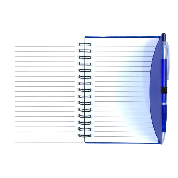Spiral notebook with matching color pen, tuck flap cover, 70 sheets... from ASI 62660 Innovation Line