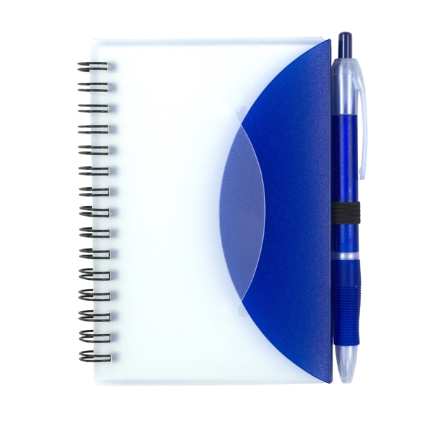 Spiral notebook with matching color pen, tuck flap cover, 70 sheets... from ASI 62660 Innovation Line