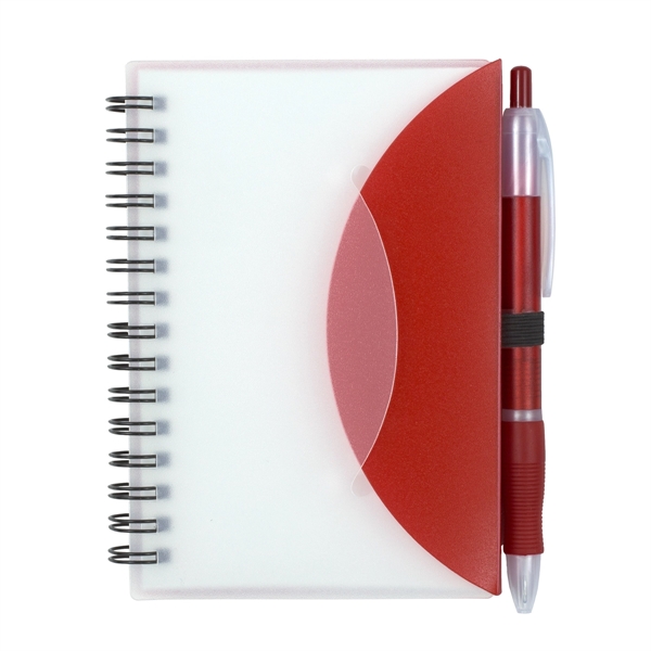 Spiral notebook with matching color pen, tuck flap cover, 70 sheets... from ASI 62660 Innovation Line