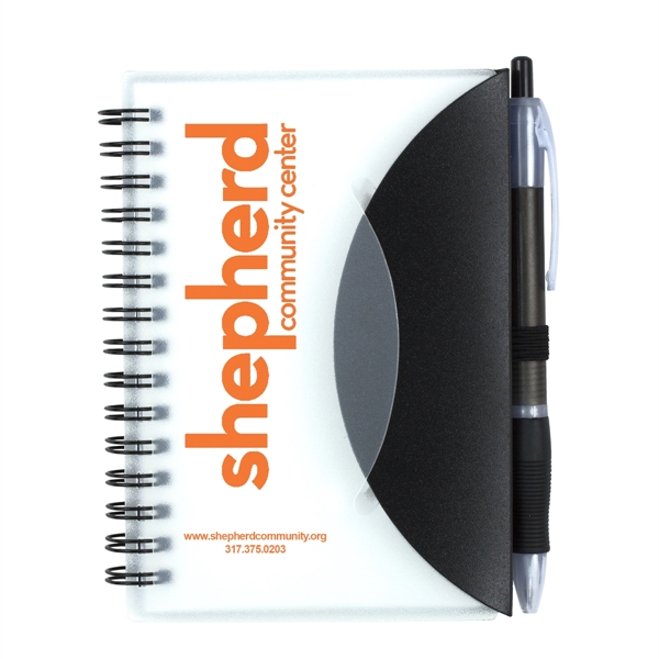 Spiral notebook with matching color pen, tuck flap cover, 70 sheets... from ASI 62660 Innovation Line