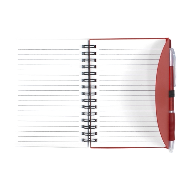 Spiral notebook with matching color pen, tuck flap cover, 70 sheets... from ASI 62660 Innovation Line
