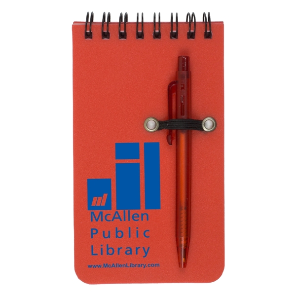 Flip open 50 page spiral bound jotter notepad with polypropylene cover... from ASI 62660 Innovation Line