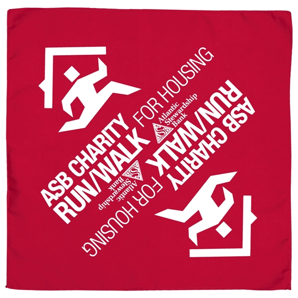22" x 22" square polyester all purpose bandana.... from ASI 62660 Innovation Line