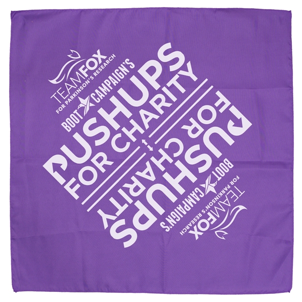 22" x 22" square polyester all purpose bandana.... from ASI 62660 Innovation Line