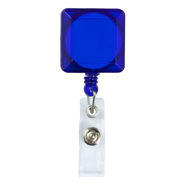 Square 30" retractable badge reel with metal alligator clip backing.... from ASI 62660 Innovation Line
