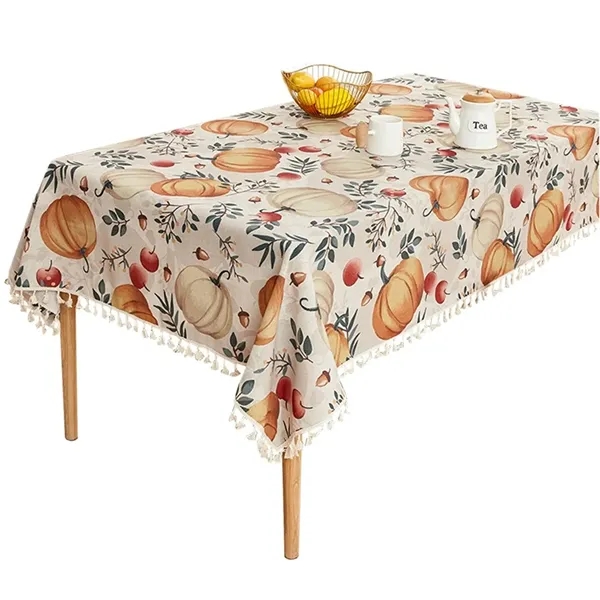 Waterproof double border polyester cotton table with digital imprint option... from ASI 37218 Athena Promo (tm)