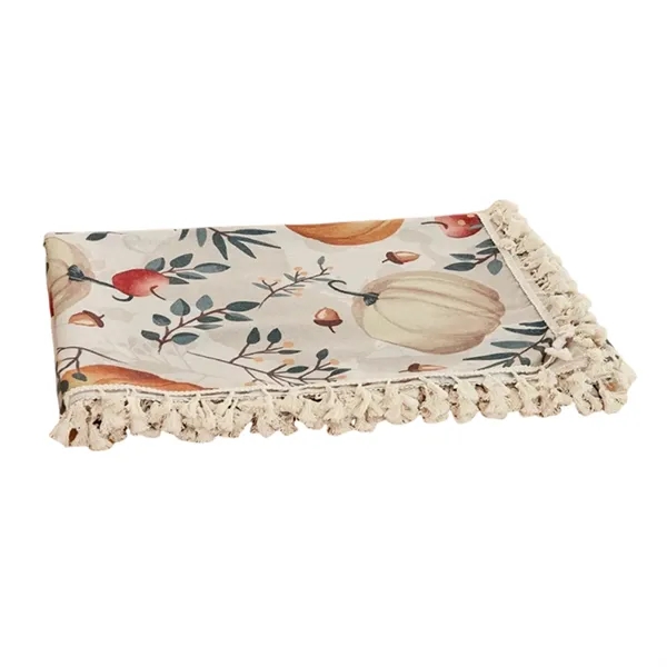 Waterproof double border polyester cotton table with digital imprint option... from ASI 37218 Athena Promo (tm)