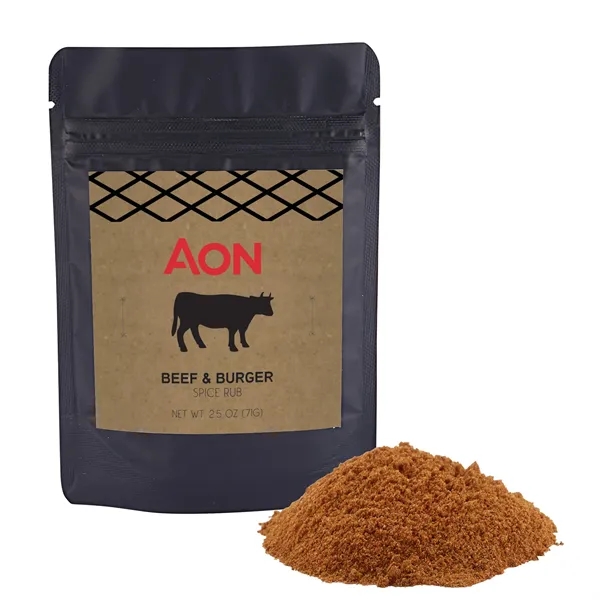 Customizable resealable packet filled with 2 oz. of beef & burger... from ASI 71685 Midnite Snax®